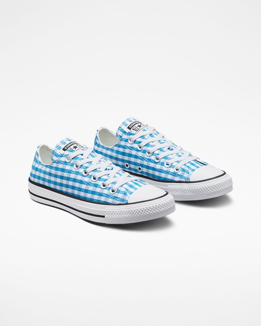 Tenisky Nizke Converse Chuck Taylor All Star Gingham Damske Modre Biele Čierne | SK ONPEQ1